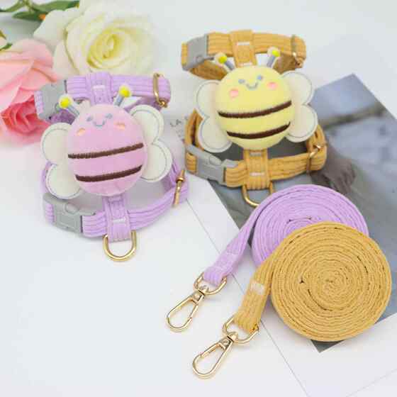New dog traction rope cartoon chest straps, dog rope workers, cat rope chest strap pet supplies
