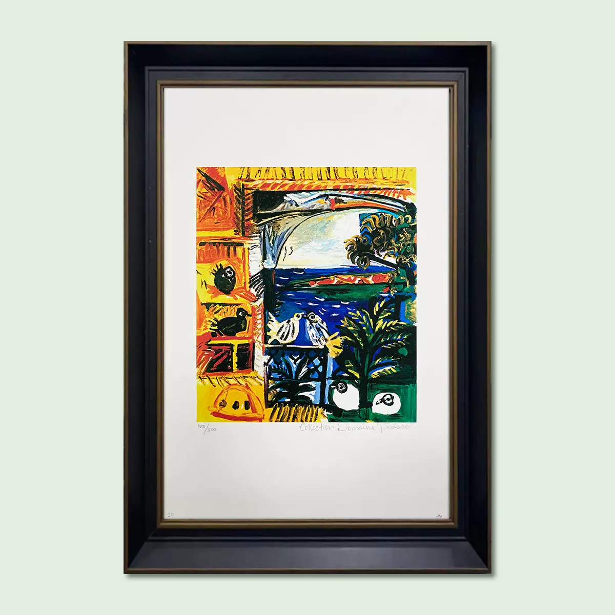 DeathNYC《KAWS-奈良美智》亲笔签名限量版画正品保真带框