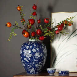 Blue and white porcelain vase French country retro vase Ceramic vase ornaments home vase storage jar vase wholesale
