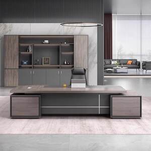 
Boss table and chair combination simple modern office president desk high-end large desk manager supervisor desk furniture