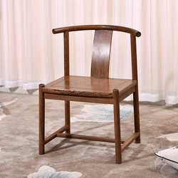 Yiming Tianxia Furniture, three-piece set of chicken wing wood backrest chairs, Ming and Qing classical leisure chairs, Chinese solid wood office chairs