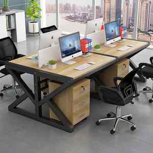 Employee desk Employee table and chair simple modern office furniture 2/6 4 4 4 -person screen combination work position