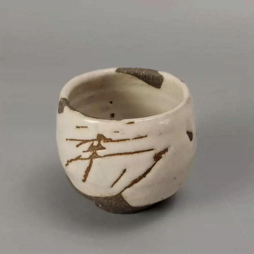 800元。清水卯一造日本清水烧白釉茶碗。白釉挂分。未使用品-Taobao