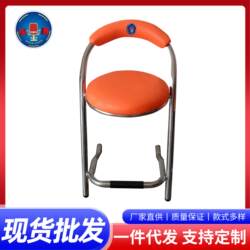 Cafe Game Room Video Game Chair, Large Gaming Machine Orange Seat, Bar Counter Stainless Steel Stool