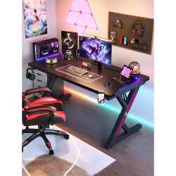 E-Sports Desk Computer Desk S3 Internet-Famous Gaming Desk and Chair Set Home Solid Wood Office Desk Carbon Fiber Table with Wheels