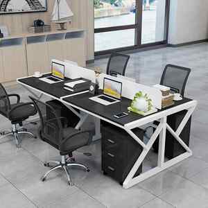 
Office desk staff computer desk and chair combination modern simple office/furniture 2LK6 four-screen staff