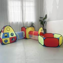 Tent Indoor Children's Castle Tunnel Five-Piece Set Boy Princess Crawling Playhouse Toy Ocean Ball Pool