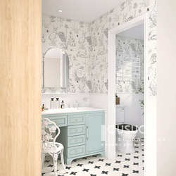 Quxuo French Retro Bathroom Tiles Rabbit Pattern Tiles Cream Style Bathroom Kitchen Wall Tiles Toilet Floor Tiles