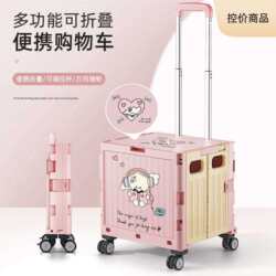 Portable Household Shopping Cart, Outdoor Camping Folding Trolley, Small Delivery Cart, Street Vendor Cart, Folding Shopping Cart