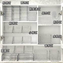 Water Ripple Mirror Cabinet Storage Box Transparent Acrylic Bathroom Washbasin Skin Care Product Cosmetics Storage Rack