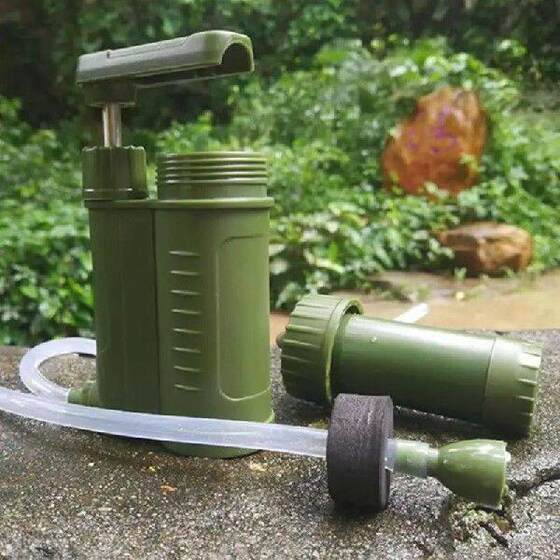 Emergency Survival Gear Water Filter Hand Pump Emergency