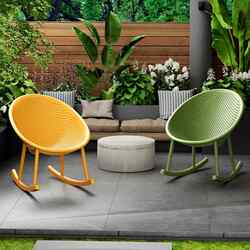 Nordic Rocking Chair for Home Use, Leisure Rocking Chair for Adults, Rattan Lounge Chair, Balcony Lazy Chair, Summer Rattan Chair