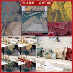 New Chinese style jacquard fabric high precision curtain sofa cushion table top material luxury light flag pillow mahogany furniture polyester