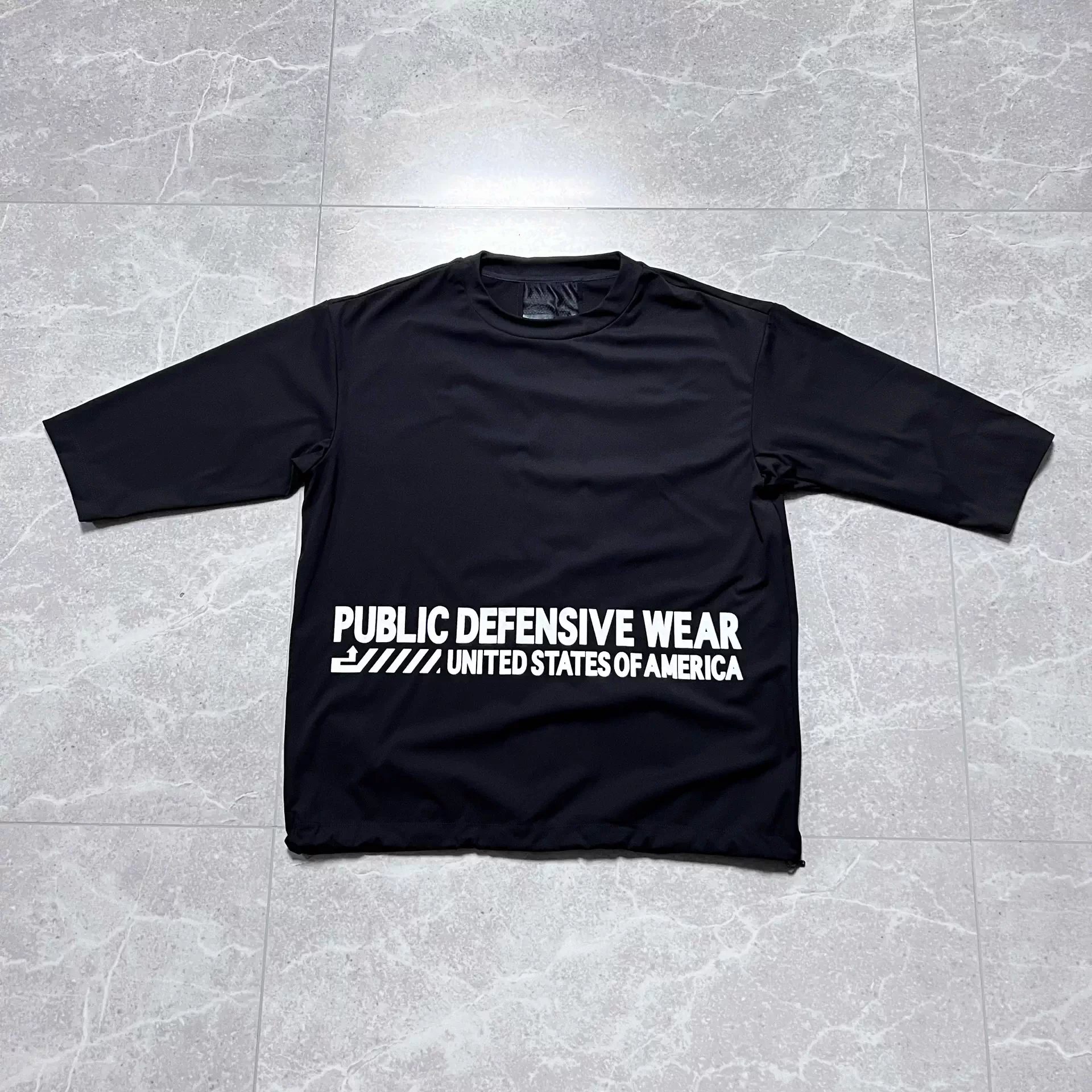 AVIREX P.D.W. 半袖 タクティカル フード シャツ ブラック迷彩