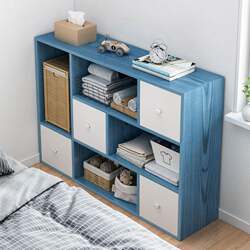 Bay Window Cabinet, Storage Cabinet, Bookcase, Bookshelf, Simple Modern Free Combination Grid Cabinet, Large Capacity Storage Cabinet with Doors