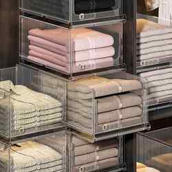 Wardrobe Partition Shelf Storage Organizer, Foldable Clothes Storage Box, Closet Organizer, Drawer-Type Cabinet Partition Rack