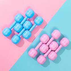 Kindergarten Morning Exercise Equipment Props Children's Large Audio Dumbbells Toddler Fitness Gymnastics Dance Bells Plastic Dumbbells