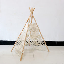 New Nordic style cotton rope woven tent tapestry outdoor photography background children's room decoration handmade