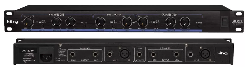 工程 分频器 电子分频器 立体声二分频器 超低音分频器 sr