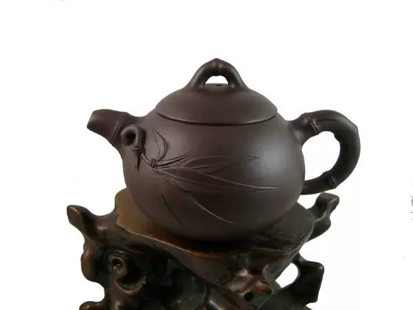 宜興紫砂茶壺錢華芳作品陶醉軒紫砂茶壺道洪竹段茶壺-Taobao