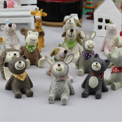 Creative Zakka Miscellaneous Goods, Resin Ornaments, Crafts, Small Animals Looking up at the Stars, Home Photography Props