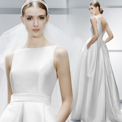 Wedding Dress 2022 New Bride One-shoulder Slim Simple Korean Style Strappy Princess Skirt Floor-length Tulle