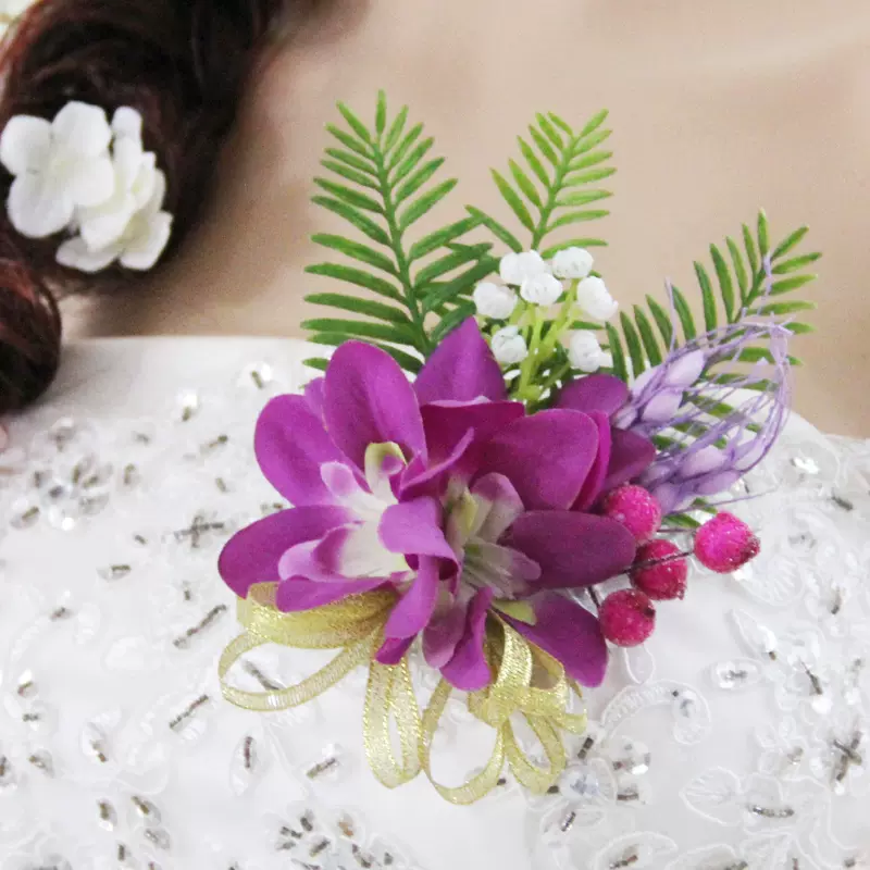 大豪华兰花商务嘉宾活动开幕开业会议礼仪贵宾创意兰花胸花襟花 Taobao