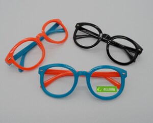 
2/3/4/5/6/7-year-old male and female baby children's decorative glasses frame toys without lenses round trend cute