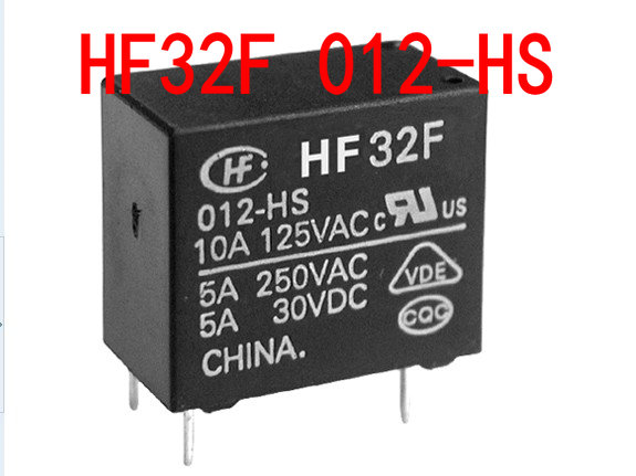    12V 4  HF32F 012-HS  ũ 18.4*10.2*15.3-