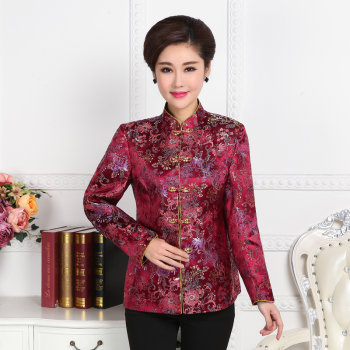 New Chinese style coat, women's cotton-padded jacket, autumn and winter clothing