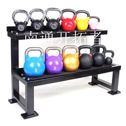 2015 Dumbbell Rack Double Layer Steel Kettlebell Rack Kettlebell Stand Imported Anti-Slip Stickers Kettlebellrack