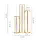 Metal flower stand test tube transparent glass vase Hydroponic flower vessel home ornaments indoor gardening decoration test tube vase
