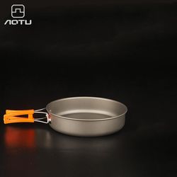 Outdoor barbecue camping picnic cooker portable folding large frying pan frying pan non-stick pan picnic pan wok