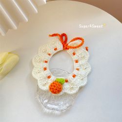 Cat bib, dog bib, pet scarf, bow tie, photo cute clothing, knitted bib, prop collar