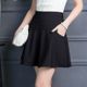 Autumn short skirt women's clothing high waist large size half-body V skirt large sway a line skirt pants pleated skirt women's versatile base skirt women
