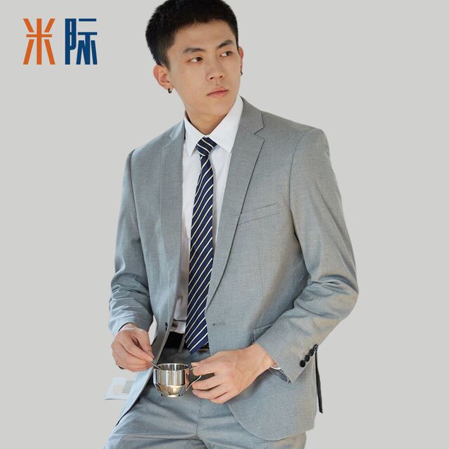 Men's suits, drooping formal wear, Navy groom's free ironing suit ...