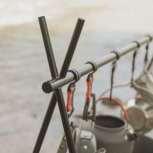 
Outdoor camping large storage rack 4-foot drying rack folding aluminum alloy hanger travel clothes drying rack portable