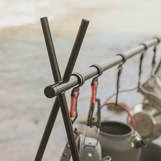 
Outdoor camping large storage rack 4-foot drying rack folding aluminum alloy hanger travel clothes drying rack portable