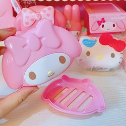 Japanese cute drain soap dish face soap dish
