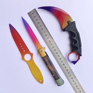 CSGO Toy Game Peripherals Beginner level Practice Unbladed Knife Shadow Double Dagger Gradient Skin