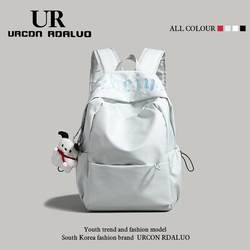 Ur Simple Solid Color School Bag for Middle and High School Students, 2025 New Model, Large Capacity Backpack for Boys, Short Trip Backpack