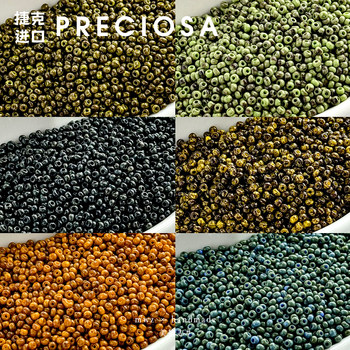 
Czech imported Preciosa Picasso glass rice beads