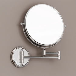 Bathroom Vanity Mirror Wall-Mounted Hotel Beauty Dressing Mirror Telescopic Mirror Folding Bathroom Dormitory Mirror with Light