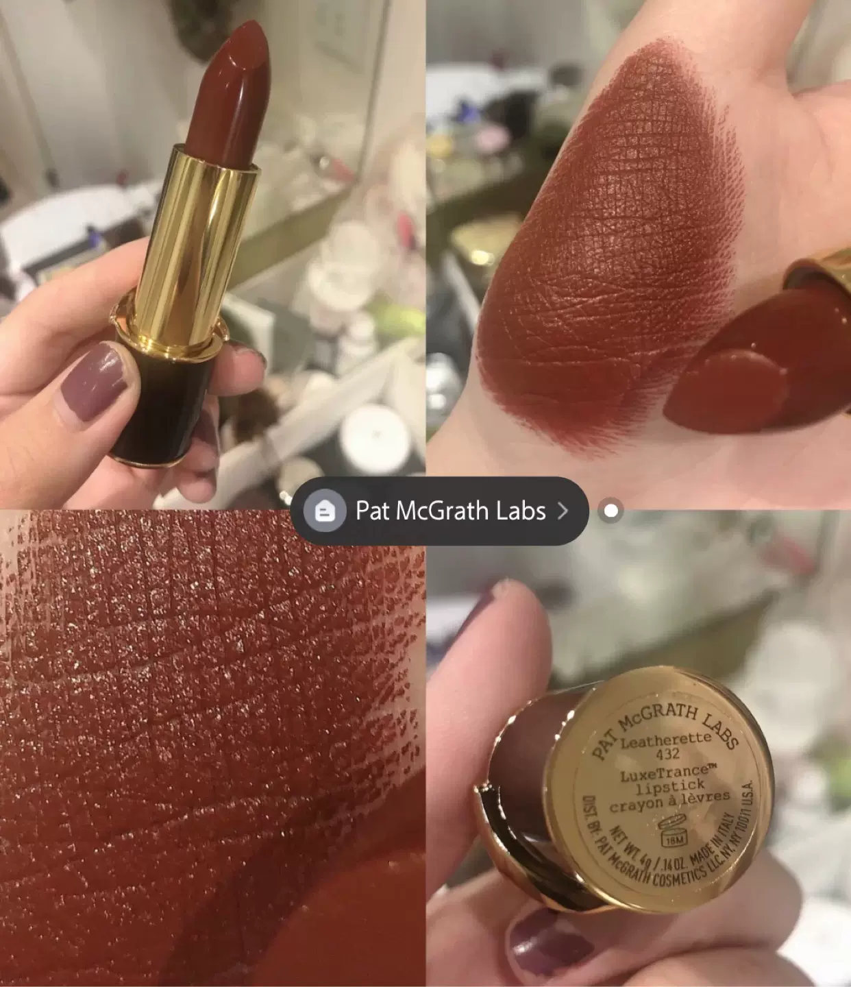 现货清仓Pat Mcgrath Labs黑管滋润哑光口红guinevere/flesh5-Taobao