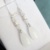 Noble and elegant pearl style xinjiang white jade water drop earrings 