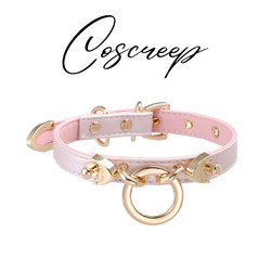 Coscreepy Pearlescent Choker Necklace Women's Neck Strap Harajuku Subculture Punk Customizable Leather Neck Strap