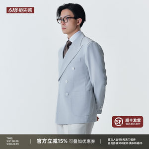 
[Light and soft structure] PYFZ suit jacket men's water stain blue business casual suit top summer single suit