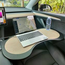 Car-Mounted Foldable Small Table, Three-In-One, Multifunctional Computer Table for Front and Rear Seats, Passenger Seat, Children's Homework Table, Car Dining Table