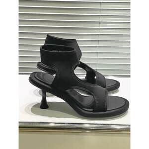 
2026 summer new European station European women's shoes high-heeled fashion sandals waterproof platform elastic Roman shoes slimming