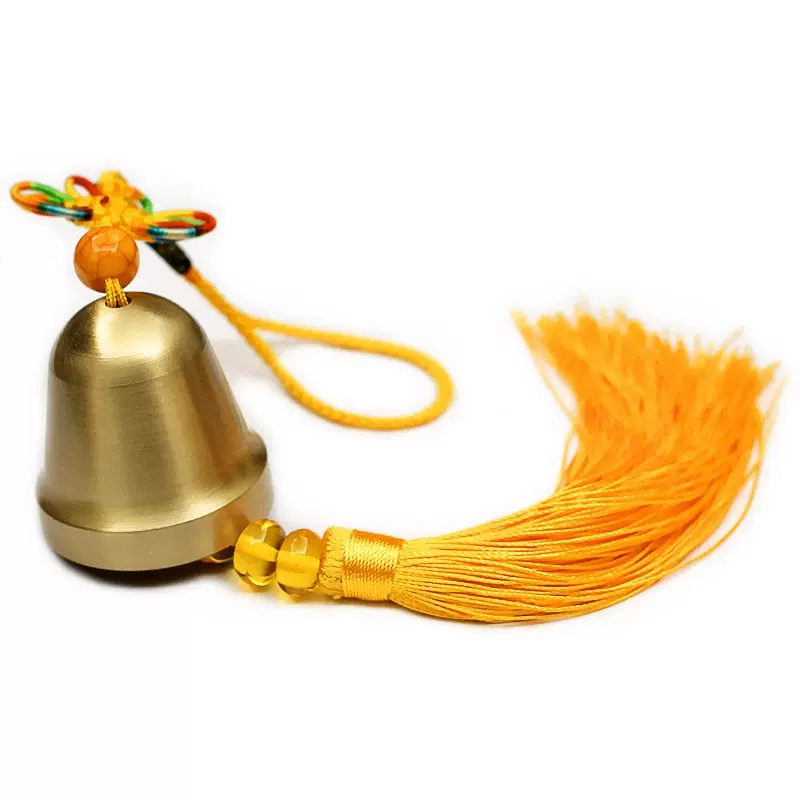 銅製 鈴六字真言銅鐘 掛鈴 装飾品工芸品 置物 黄铜